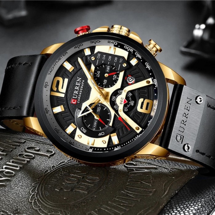 Curren 8329 Black-Gold