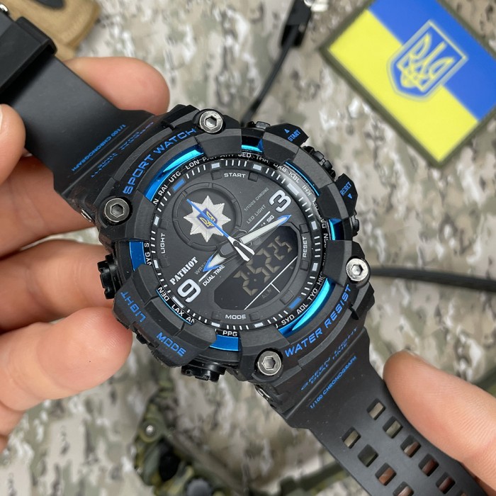 Patriot 001BUPO Поліція Чорні з синім + Коробка