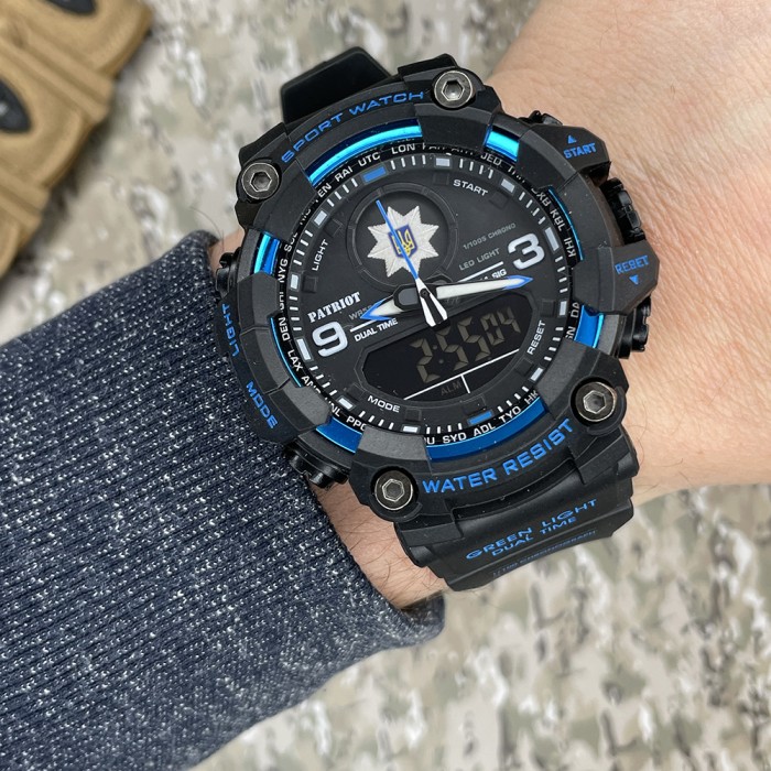 Patriot 001BUPO Поліція Чорні з синім + Коробка