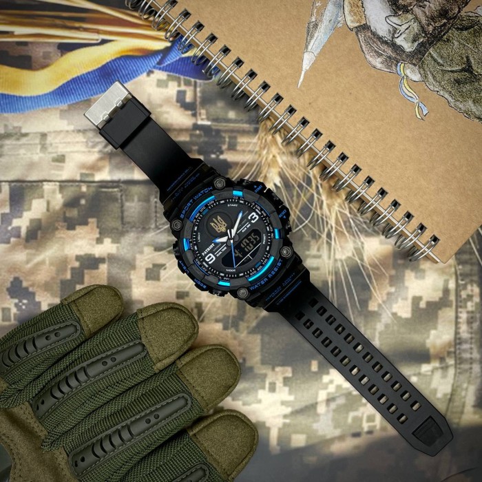 Patriot 001BUUAGD Тризуб золото Чорні з синім. + Коробка.