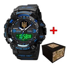 Patriot 001BUUAGD Тризуб золото Чорні з синім. + Коробка.