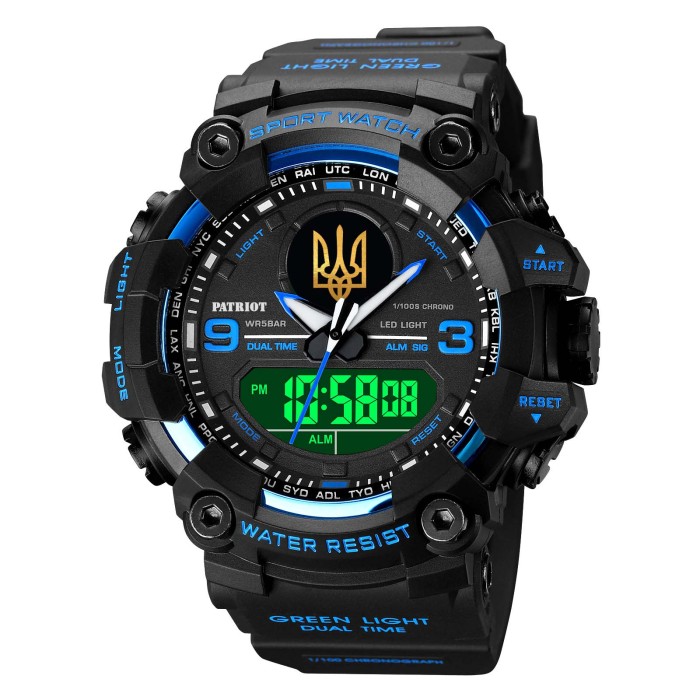 Patriot 001BUUAGD Тризуб золото Чорні з синім. + Коробка.