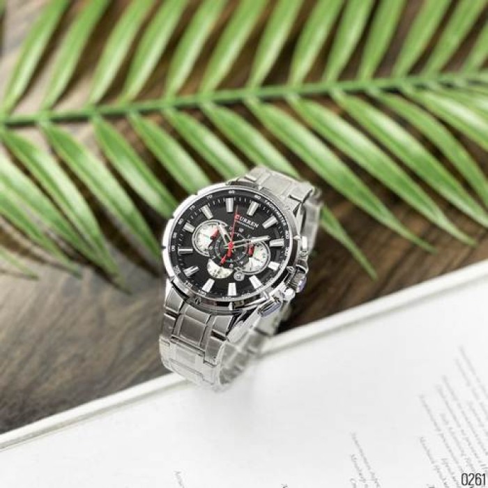 Curren 8363 Silver-Black