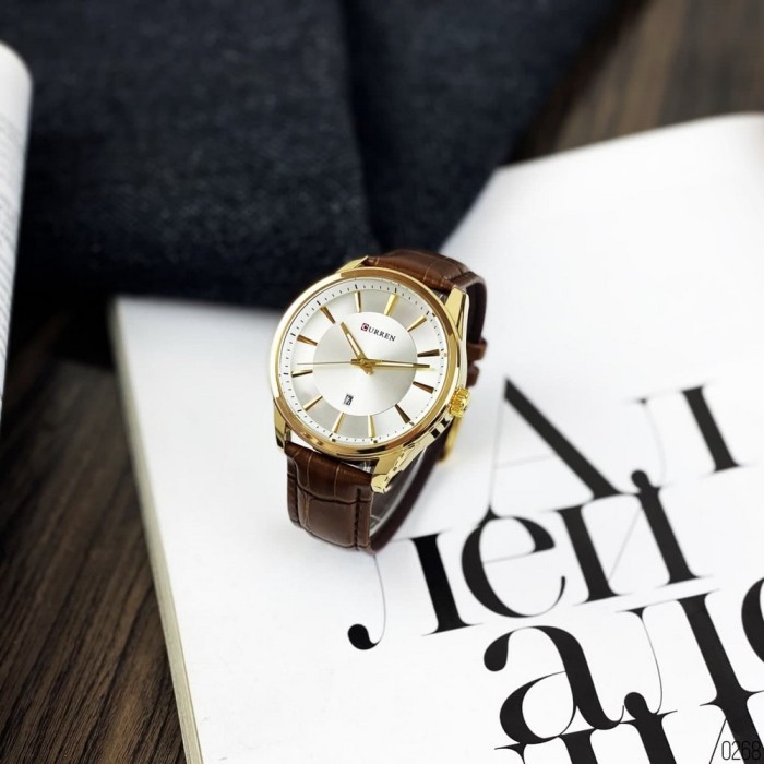 Curren 8365 Brown-Gold-White