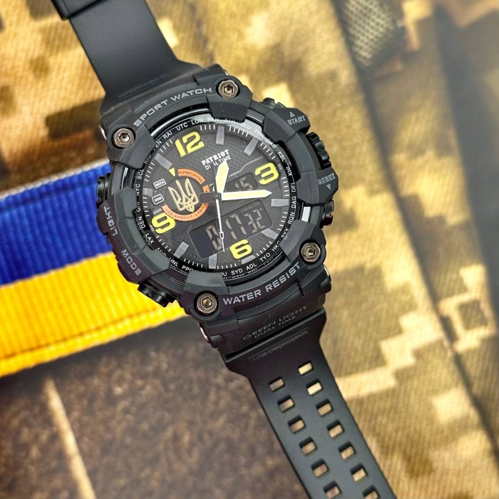 Patriot 002BKUAGD Тризуб золото Чорні + Коробка.