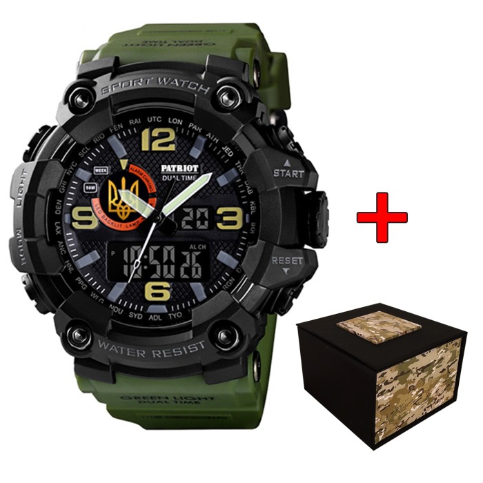 Patriot 002AGUAGD Тризуб золото Зелені + Коробка.