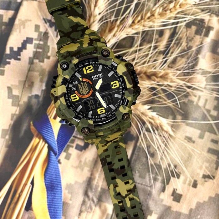 Patriot 002CMGRUAGD Тризуб золото Зелений камуфляж + Коробка.