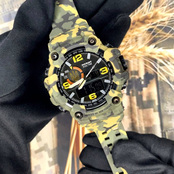 Patriot 002CMGRUAGD Тризуб золото Зелений камуфляж + Коробка.
