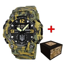 Patriot 003CMGRUASI Тризуб срібло Зелений камуфляж + Коробка.