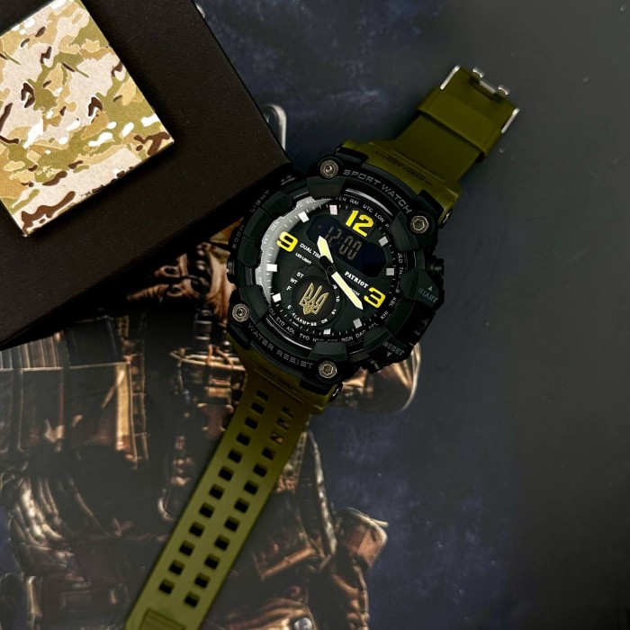 Patriot 004AGUAGD Тризуб золото Зелені + Коробка.