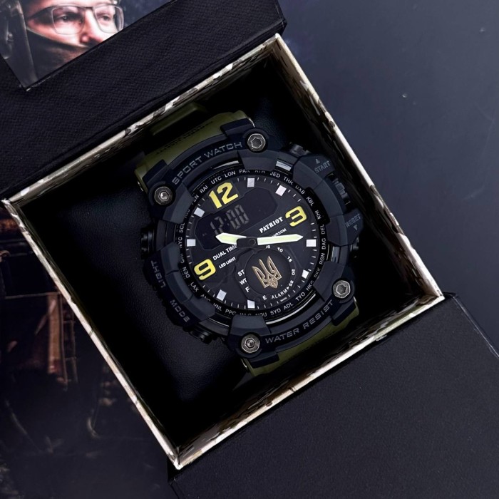 Patriot 004AGUAGD Тризуб золото Зелені + Коробка.