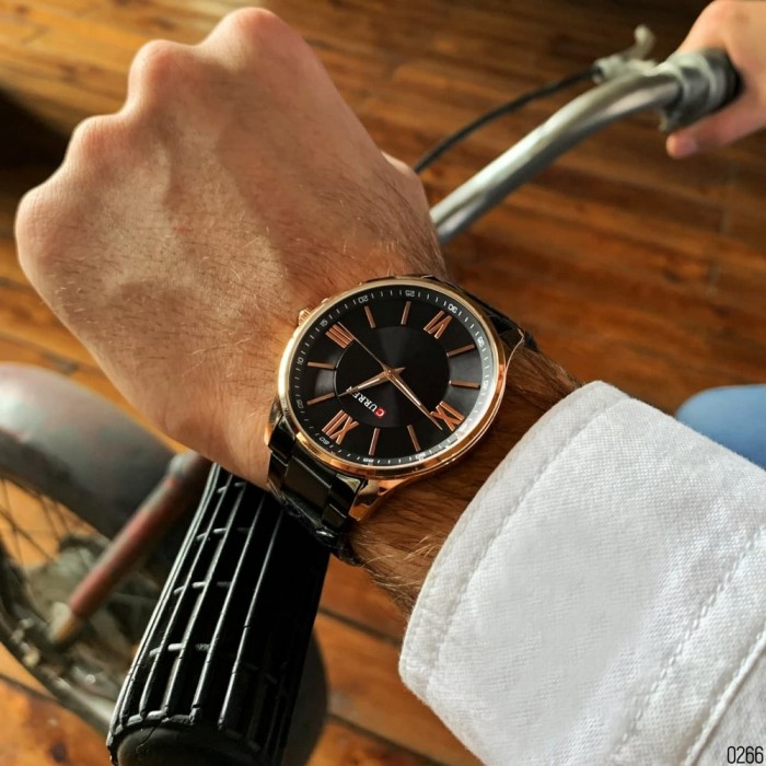 Curren 8383 Black-Gold