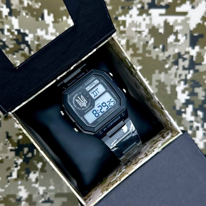 Patriot 011SIUASI Тризуб срібло Чорні + Коробка