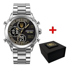 Awarder 017 Тризуб Золото Silver-Black Steel