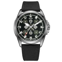 Awarder Embroidery Silver-Army Green Black Battery 10ATM