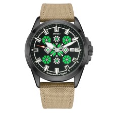 Awarder Embroidery Black-Green Khaki Automatic 10ATM