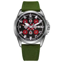 Awarder Embroidery Silver-Red Green  Automatic 10ATM