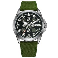 Awarder Embroidery Silver-Army Green Green  Automatic 10ATM