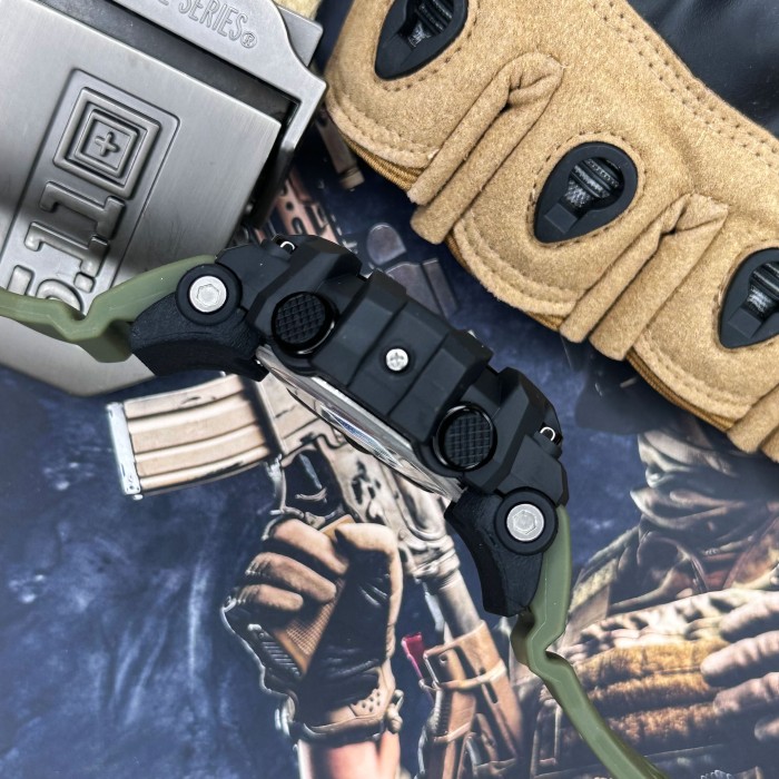 Годинник Skmei 1356AG Army Green + Compass