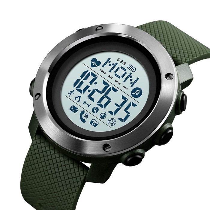Skmei 1511AG Army-Green Smart Watch + Compass SALE