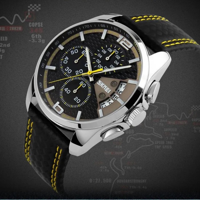 Skmei 9106YL Silver-Black-Yellow SALE