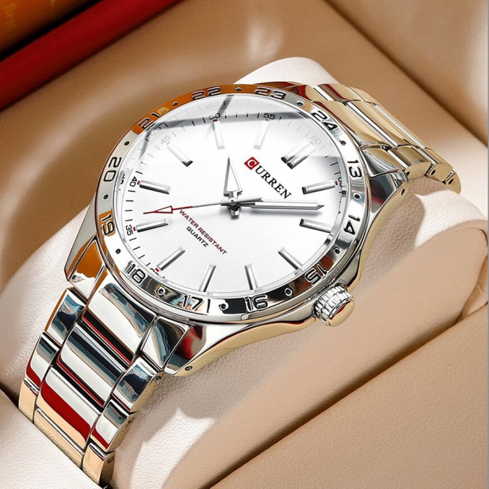 Curren 8452 Silver-White
