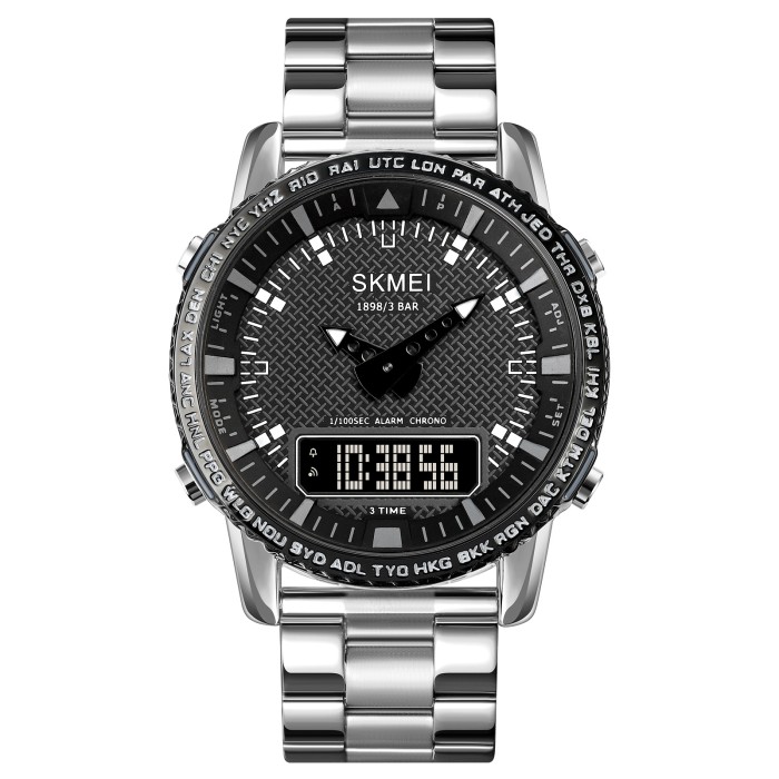 Skmei 1898SIBK Silver-Black SALE