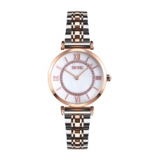 Skmei 9198TRGWTH-S Rose Gold-Silver-White Lady