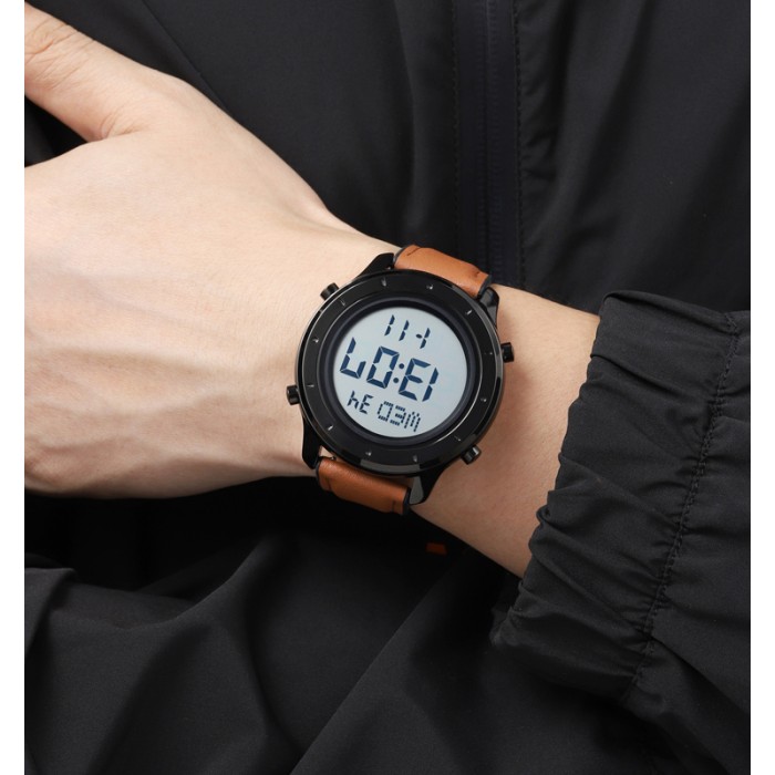 Skmei 1864LBNWT Brown-White Leather