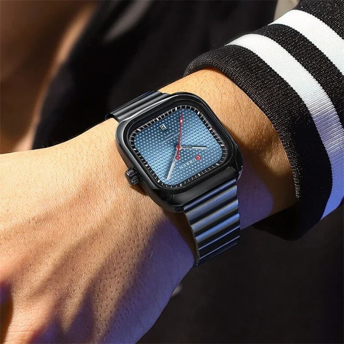 Curren 8460 Black-Blue