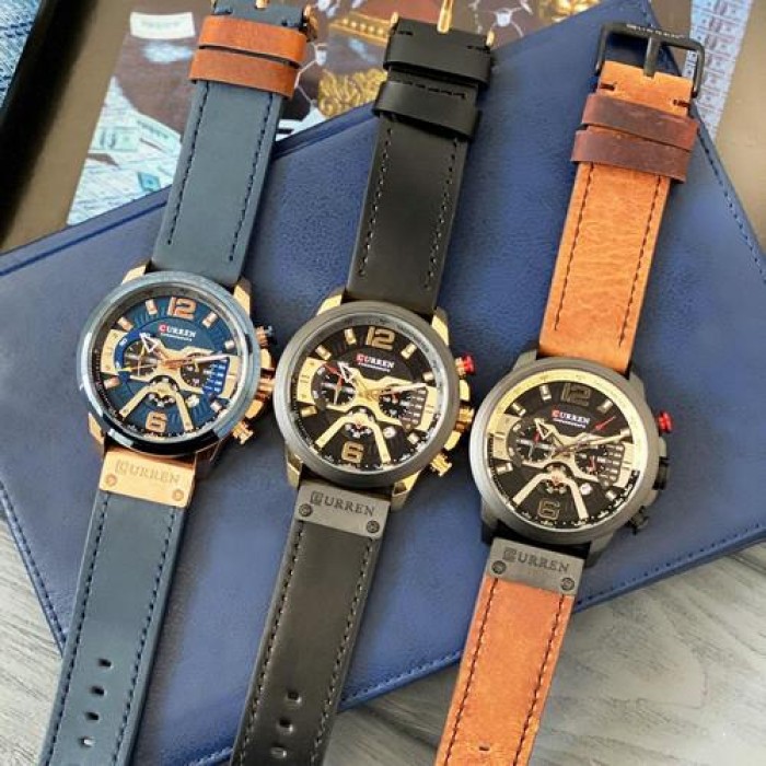 Curren 8329 Black-Brown