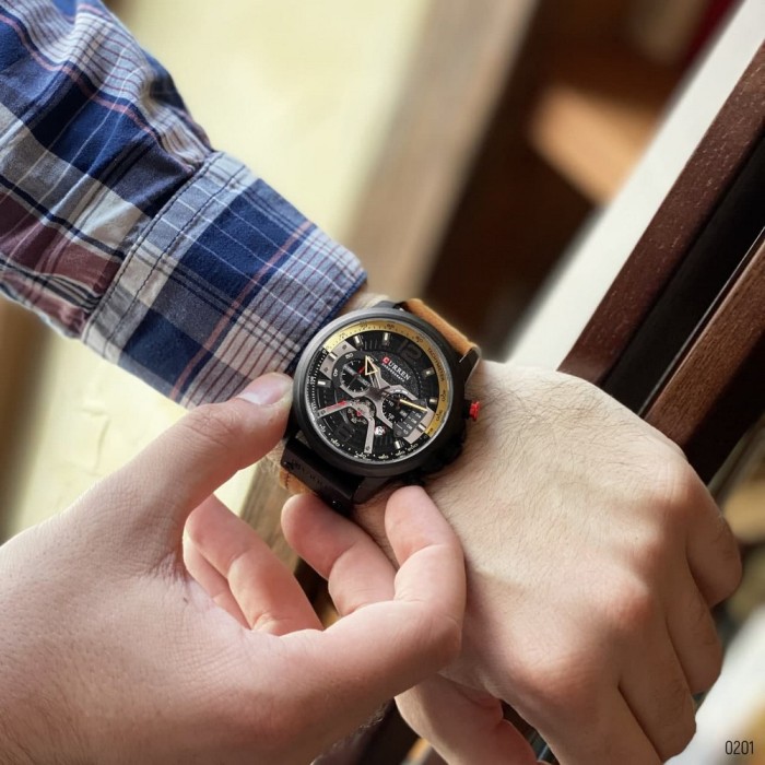 Curren 8329 Black-Brown