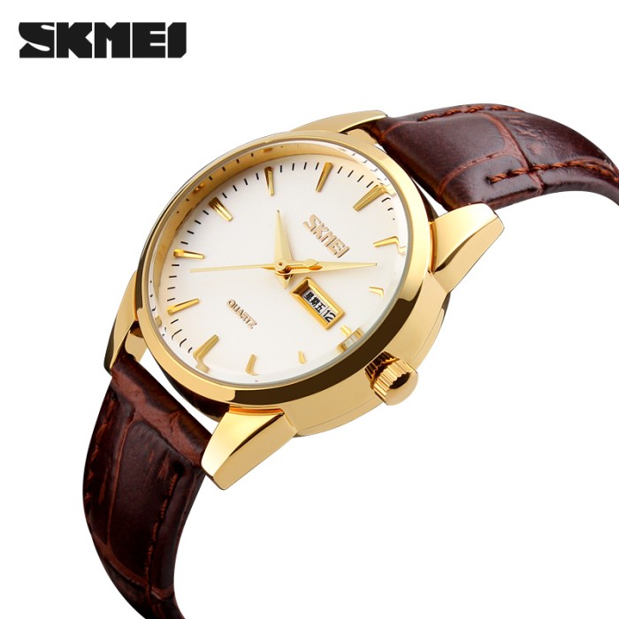 Skmei 9073GDWT-S Gold-White lady
