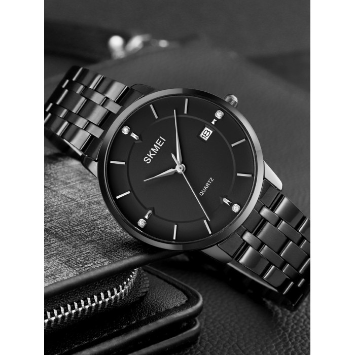 Skmei 1801SBK Black Mesh Band Lady Big Size