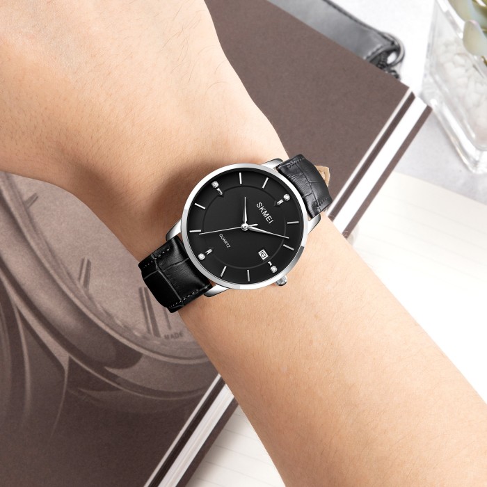Skmei 1801LBKBK Black-Black Leather