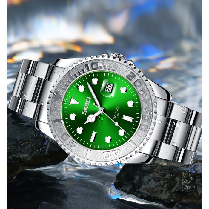 Жіночий наручний годинник Skmei 9295SIGN Silver-Green