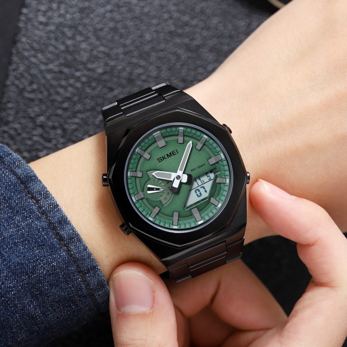Наручний годинник Skmei 1816BKGNWT Black-Green-White