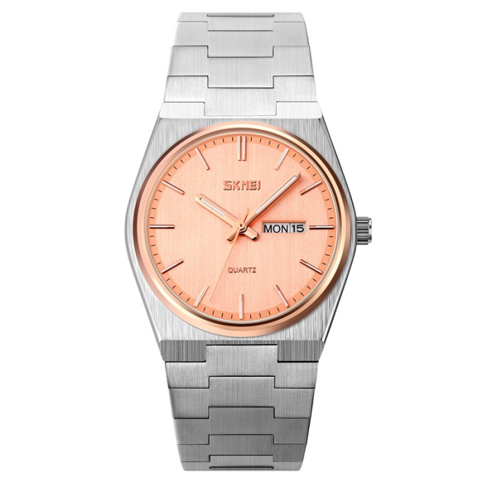 Чоловічий наручний годинник Skmei 9288SIRGRG Сріблястий-Рожевий