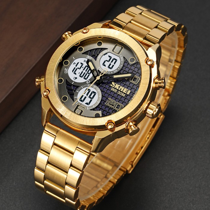 Skmei 1975SGDWT Gold-White Steel