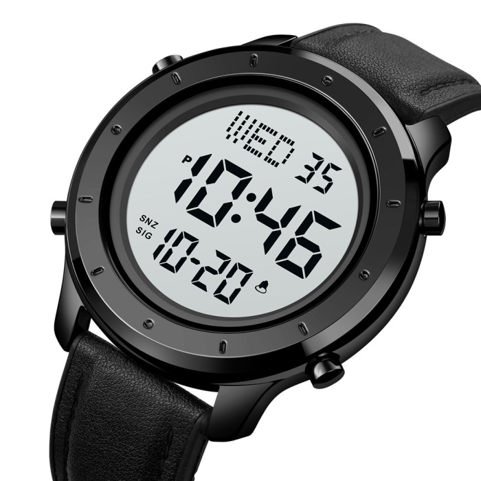 Skmei 1864LBKWT Black-White Leather SALE