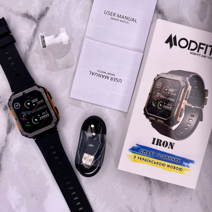 Смарт годинник Modfit Iron Black-Orange