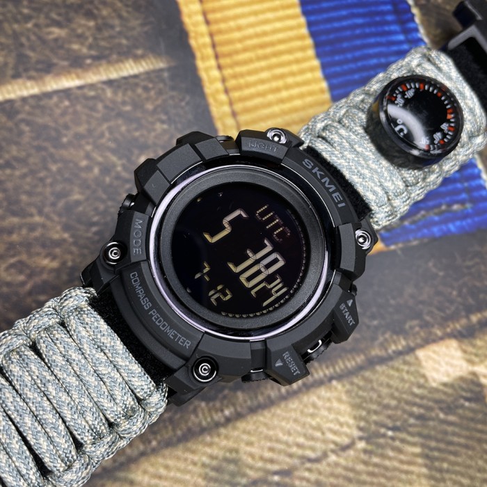 Годинник Skmei 1356ACUPK ACU Tactic Compass - спортивний стиль для чоловіків