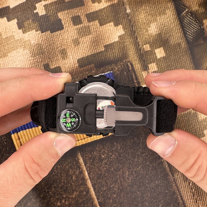 Наручні годинники Skmei 1356BK Black Tactic Compass