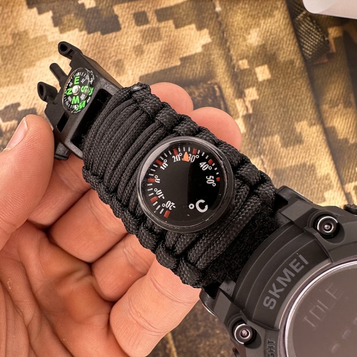 Наручні годинники Skmei 1356BK Black Tactic Compass