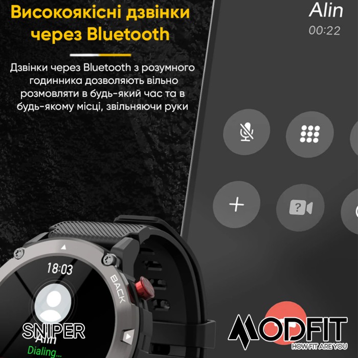 Modfit Sniper Black-Silver 36 мм.
