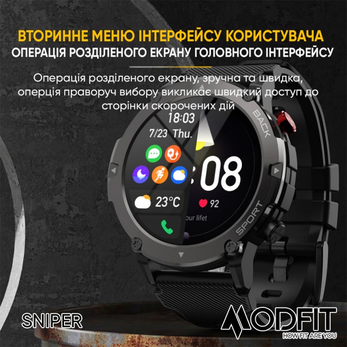 Modfit Sniper Black-Silver 36 мм.