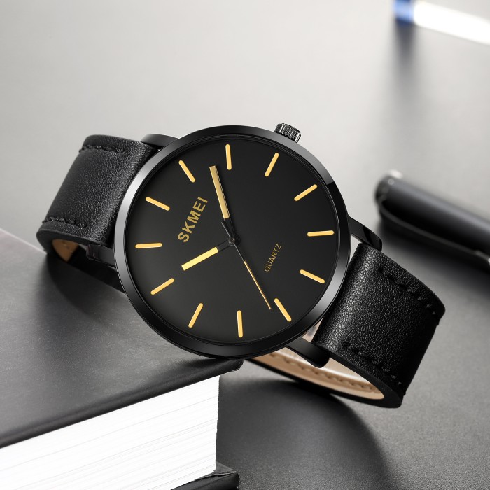 Годинник Skmei 1984LGD Gold-leather belt