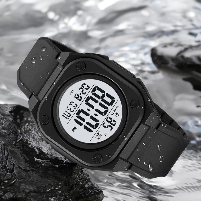 Наручний годинник Skmei 2160BKWT Black-White для активних чоловіків