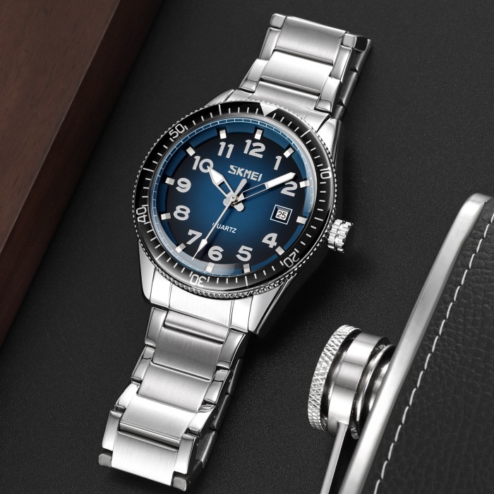 Skmei 9232SSIBU Silver/blue-steel strap