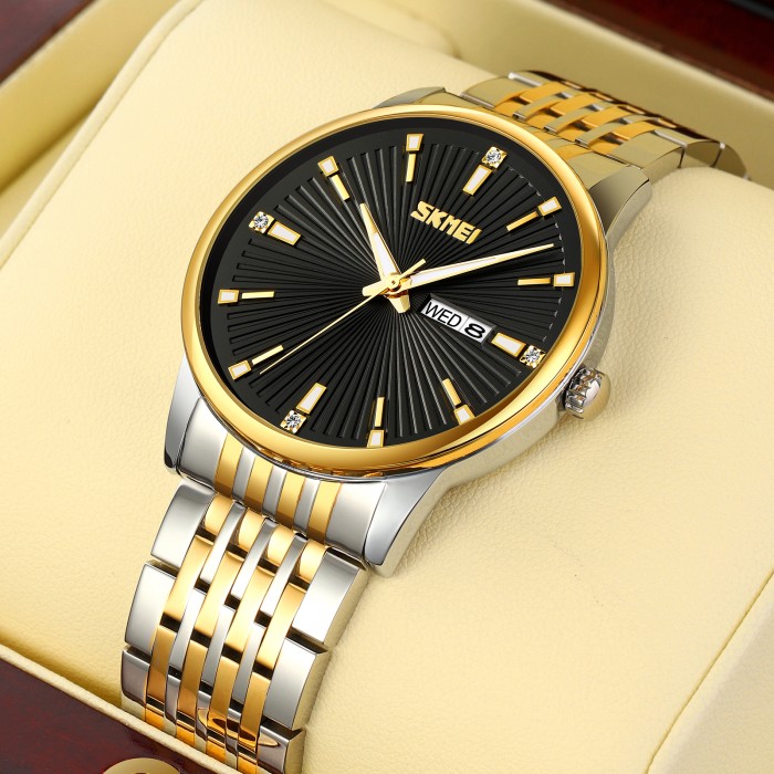 Наручний годинник Skmei 9323TGDBK Silver/Gold-Black